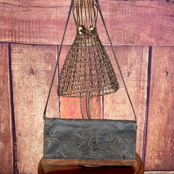 ANTONIO SCEPI Crossbody, Paisley Snakeskin & Suede - Picture 2 of 15